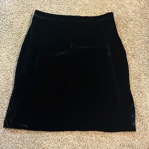 Madewell Black Velvety Skirt - Size: 4